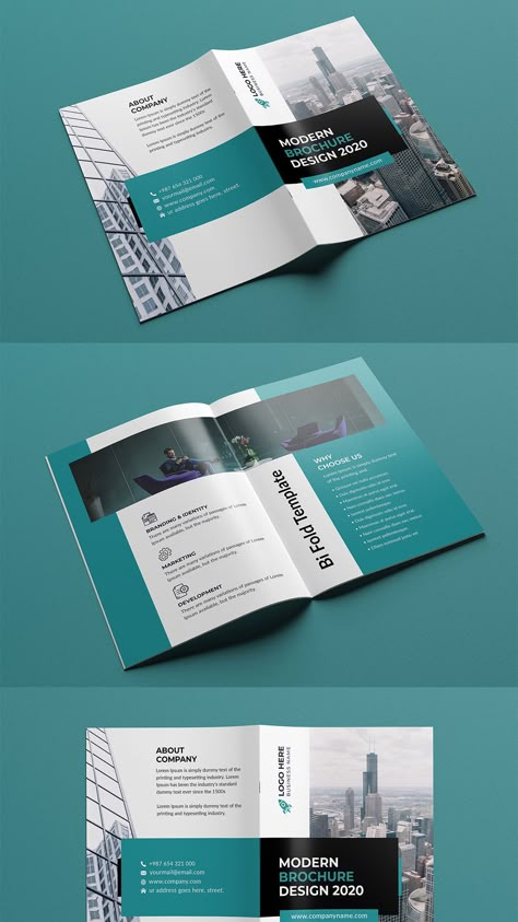 Modern Brochure Design, Bifold Brochure Design, Postcard Design Inspiration, Elegant Flyer, Template Proposal, Brochure Design Layouts, Brochure Graphic, Medical Brochure, Brochure Psd