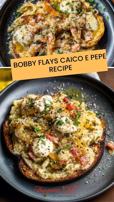 Bobby Flays Caico E Pepe Recipe – Hungarian Chef Dinner Menu Planning, Bobby Flay Recipes, Italian Pasta Dishes, Bobby Flay, Cracked Pepper, Creamy Cheese, Tasty Bites, Italian Pasta, Pasta Dish