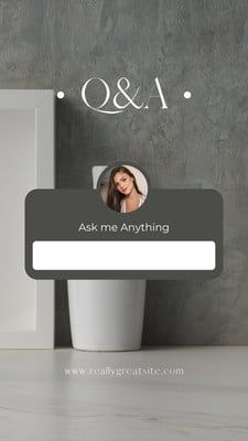 https://www.canva.com/templates/EAE5cYoL1x0-gray-and-white-clean-q-a-ask-me-anything-instagram-story/ Q&a Story Instagram, Q&a Instagram Story, Ask Me Anything Instagram, Instagram Story Template, Ask Me Anything, Story Template, Ask Me, Grey And White, Instagram Story