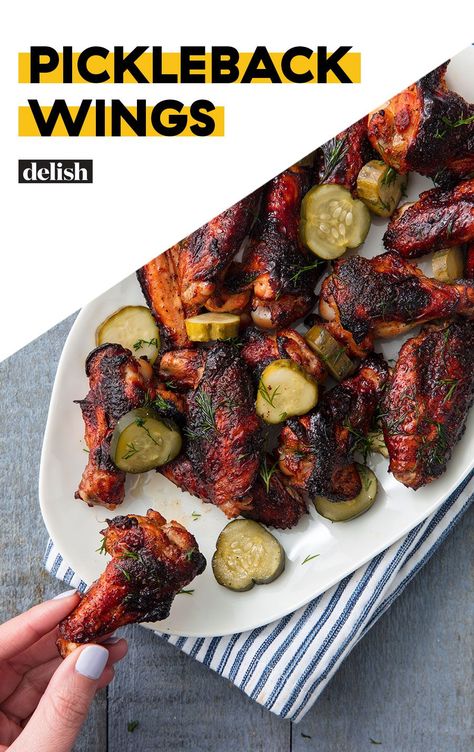 Pickleback Wings, Pickle Wings, Crockpot Appetizers, Superbowl Appetizers, Paleo Crockpot, Wing It, Bar Food, Chicken Wing, Chicken Wing Recipes