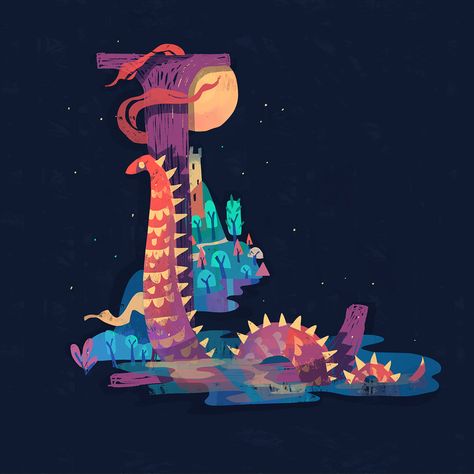 A-Z of Mythical Creatures and Monsters on Behance Chaaya Prabhat, Numbers Logo, Myth Creatures, Legendary Monsters, Mythical Monsters, Art Of Animation, Book Cover Ideas, Loch Ness Monster, Legendary Creature