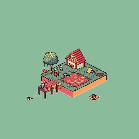 Isometric Farm, Isometric Pixel Art, Isometric Pixel, Pixel Art Ideas, Voxel Art, Lost Paradise, Pixel Art Tutorial, Pixel Game, Isometric Art