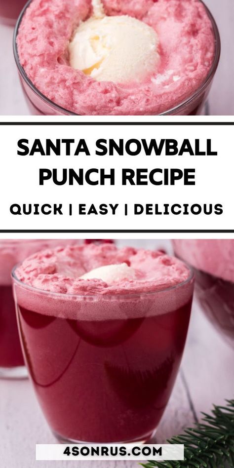 Santa snowball punch is a sweet, tart variation on an ice cream float that’s perfect for the holidays. Your kids will beg you to make this fun punch every December! #punch #drink #chrismasdrink Snowball Punch, Punch Drink, Ice Cream Float, Christmas Drinks Recipes, Christmas Punch Recipes, Traditions Around The World, Punch Drinks, Christmas Punch, Kid Drinks