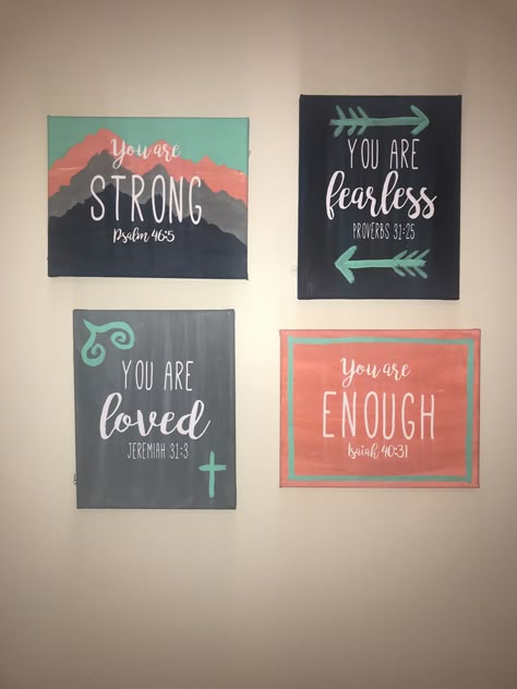 Family Painting Ideas Diy Canvas Wall Art, Bible Verse Canvas Painting Scriptures, You Are Enough Canvas Painting, Small Canvas Art Quotes Inspirational, Motivational Paintings Canvases Wall Art, Mini Canvas Art Quotes, Bible Painting Ideas On Canvas, Motivational Canvas Painting, Name Canvas Painting Diy