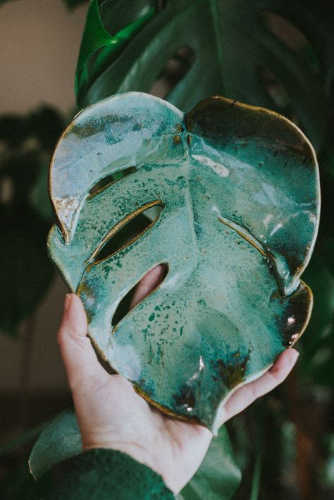 Handmade Pottery, Planters & Vases inspired by nature created by Shii Kaina in Anchorage, Alaska. Shop her pottery or subsribe to be notified of the next POTTERY DROP! — AMONG THE JUNGLE — Keywords: planter, houseplant, monstera deliciosa, monstera, home decor, leaves, leaf, plant help, plant care, garden, gardener, florist, floral design, ceramics, pottery, decor, decoratice tray, home decor, plant styling Ceramic Plant Art, Leaf Clay Mug, Ceramic Monstera Leaf Bowl, Ceramic Monstera Leaf, Garden Sculpture Ceramic, Ceramic Art Nature, Monstera Leaf Pottery, Boho Pottery Ideas, Pottery Leaf Bowl