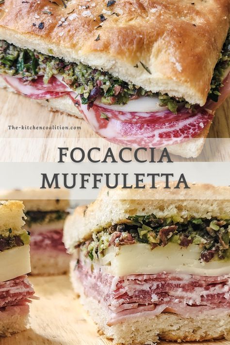 Sandwitch bread meats Classic Italian Sandwich, Filling Sandwich Ideas, Focaccia Sandwich Bread Recipe, Mufulleta Sandwich Recipe, Olive Loaf Sandwich, Olive Loaf Meat, Mini Muffelata Sandwiches, Artisan Bread Sandwich Ideas, Muffuletta Bread Recipe