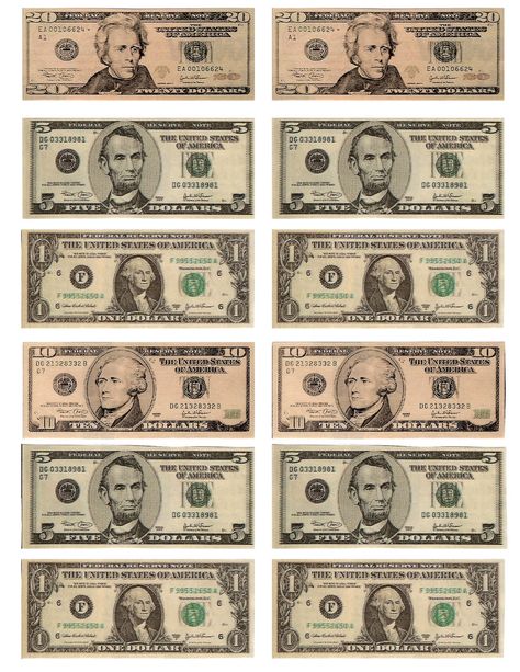 Fake Money Printable, Printable Play Money, Printable Money, Teaching Money, Money Template, Money Printables, Bill Template, Fake Money, Play Money