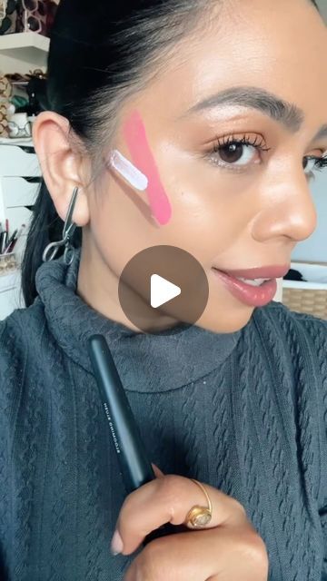 1.9M views · 63K likes | KRIPA JOSHI on Instagram: "Contour blush highlighter hack 🥰  Blush and highlighter from @sheglam_official will update the shades tomorrow.  If I am not wrong @ericataylor2347 started this trend 💕  #nyccontentcreator #nycblogger #njcontentcreator #njbloggers #nycinfluencer #njinfluencer #usainfluencer #usacontentcreator #nycmakeupartist #njmakeupartist #nycbeautyblogger #nycbeautyinfluencers #njbeautyinfluencer #brownskingirl" Contour Hacks, Highlighter Makeup Tutorial, Contour Blush Highlight, Best Drugstore Eyeshadow, Makeup Revolution Palette, Blush And Highlighter, Blush Contour, Blush Highlighter, Makeup Transformation