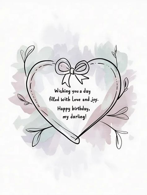 Free Wishing You a Day Filled with Love and Joy. Happy Birthday, My Darling! Happy Birthday My Darling, Happy Birthday Darling, Happy Birthday Backgrounds, Birthday Backgrounds, Birthday Party Invitation Card, Elegant Illustration, Templates Birthday, Cake Vector, Kids Cartoon Characters