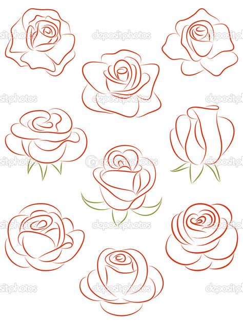 Ako Kresliť, Desain Quilling, Rose Drawing, Roses Drawing, Pola Sulam, Kraf Diy, Drawing Tutorials, Art Drawings Sketches, Drawing Painting