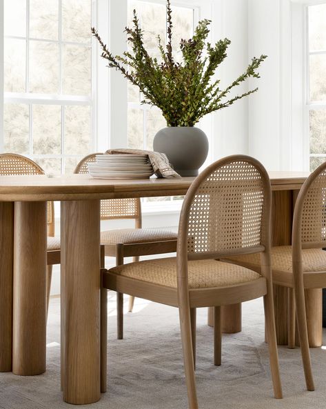 Hadden Natural Counter Stool Natural Dining Chairs, Natural Chair, Cane Dining Chairs, Rattan Dining Table, Stylish Dining Room, Rattan Dining Chairs, Mcgee & Co, Desk Chairs, Wood Dining Chairs