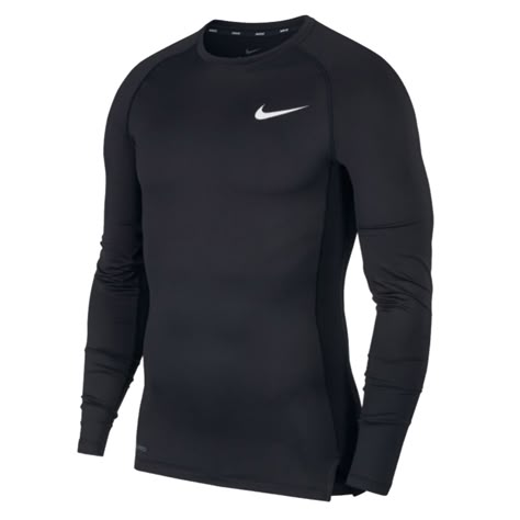 Nike Pro Tight Fit Long Sleeve Men's Running Top - Black | The Running Outlet Dodge Ram Longhorn, Workout Clothes Men, Stud Outfits Female, White Tshirt Outfit, Stud Outfits, Nike Stuff, Army Usa, Boxing Boots, Mma Clothing