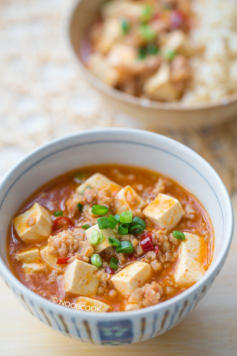 Japanese Tofu Recipes, Mapo Tofu Recipe, Japenese Food, Vegan Japanese, Dim Sum Recipes, Mapo Tofu, Tofu Recipe, Korean Dishes, Japanese Cooking