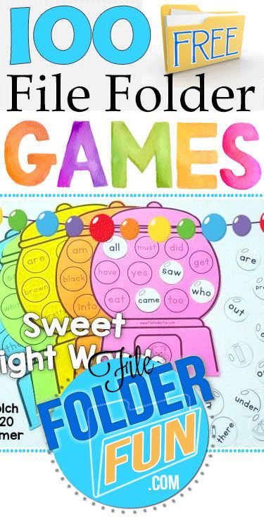 Download Game Game Play: This game is designed for up to five players, however you can add additional players by printing more gameboards and gumballs. Each player chooses a gumball machine as their board.  Gumballs go into a small jar (that can’t bee seen through) in the center.  Children take turns drawing a gumball, reading … Printable File Folder Games, Kindergarten Sight Word Games, Folder Activities, Reading Center, File Folder Activities, The Oregon Trail, File Folder Games, Sight Words Kindergarten, Task Boxes