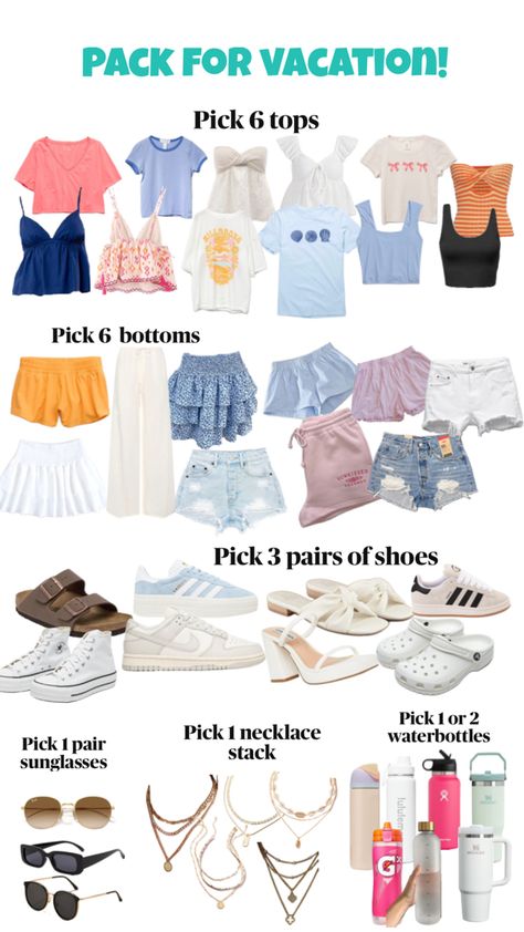 Cruise Outfits Summer, Choose Game, Travelling Clothes, Vacation Packing Lists, Preppy Shopping, Cruise Bahamas, Packing Outfits, Cruise Outfit Ideas, Middle School Tips