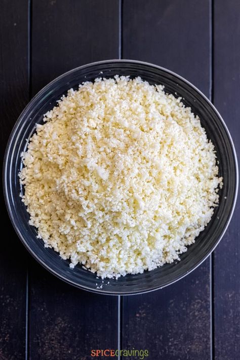 Making Cauliflower Rice, Make Cauliflower Rice, Rice Alternatives, Vegan Cauliflower Recipes, Cauliflower Rice Easy, How To Make Cauliflower, Processor Recipes, Cauli Rice, Frozen Cauliflower Rice