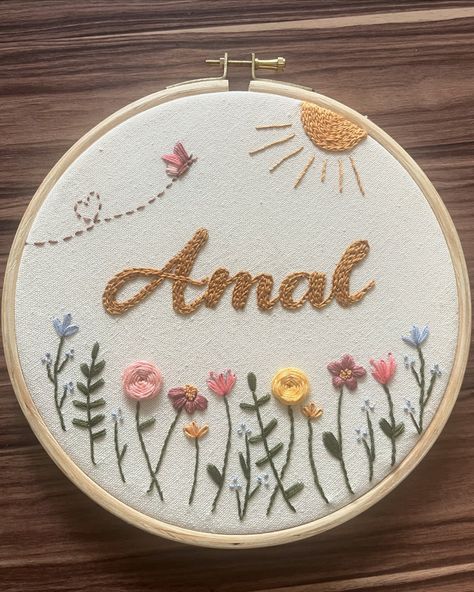 Add a personal touch to your space with our customized name embroidery hoops! 🎨✨ Available in three sizes, they’re perfect for wall decor or as a cute door hanging. Make your home uniquely yours! Sizes - 10 inches, 8 inches, 6 inches Colours - indefinite [tangled threads, name embroidery, wall decor, personalised embroidery, anniversary hoop, wedding hoop, birthday hoop, viral, explore, explore page, viral reel] Embroidery Anniversary, Embroidery Wall Decor, Hand Embroidered Name, Embroidery Thread Work, Personalised Embroidery, Wedding Hoop, Embroidery Hoop Wall Art, Instagram Add, Embroidery Wall