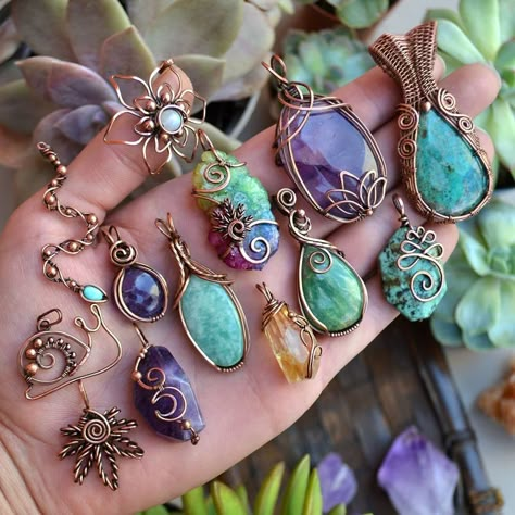 Wire wrapped stone jewelry