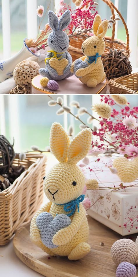 26 Best Free Crochet Patterns Amigurumi Crochet Bunny Patterns, Crochet Rabbit Free Pattern, Amigurumi Bunnies, Soft Amigurumi, Easter Crochet Patterns Free, Easter Bunny Crochet Pattern, Crochet Valentines, Crochet Toys Free, Crochet Bunny Pattern