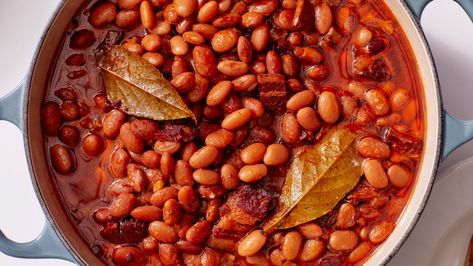 Rich, smoky, and complexly sweet, these from-scratch baked beans are worth the long—mostly hands-off—cook time. Beans Aesthetic, Boston Baked Beans Recipe, Instant Pot Baked Beans, Classy Recipes, Southern Baked Beans, Beans Baked, Homemade Refried Beans, Beans And Lentils, Homemade Baked Beans