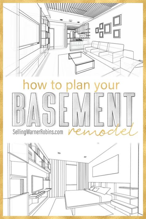 Are you thinking about finishing and renovating your basement? Like any remodel it makes sense to go in with a plan. Before tackling your basement renovation you'll want to take note of what to prepare for and the basement features with the most value. #basement #basementideas #basementremodeling #homeimprovement #realestate Beach House Basement Ideas, Open Basement Ideas Layout, Small Finished Basement Ideas Layout, Basement Before And After, Basement Bedroom Layout Ideas, Narrow Basement Layout, Open Basement Ideas, Basement Design Layout, Room Ideas Basement