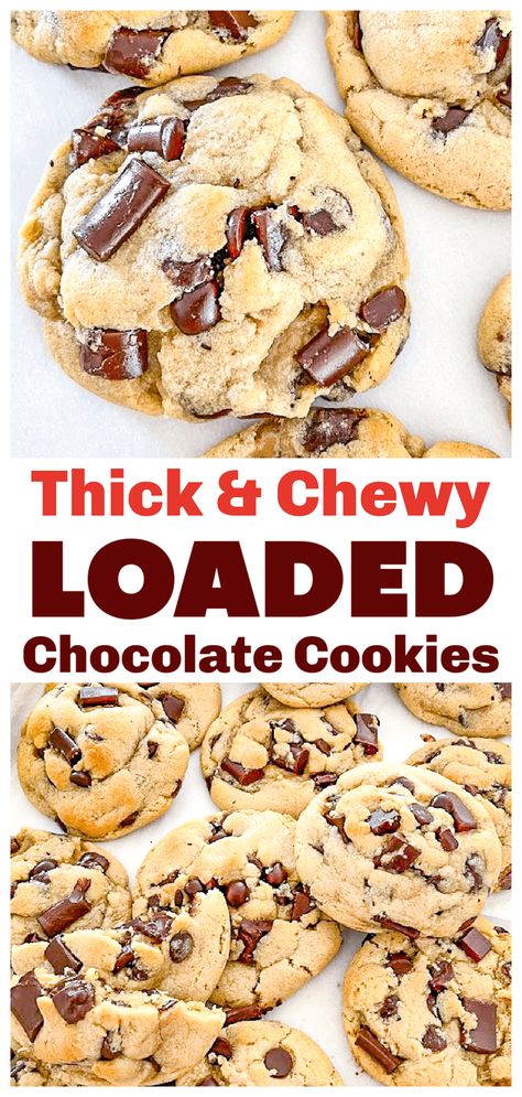 Choc Chunk Cookies Recipe, Choc Chunk Cookies, Chunky Chocolate Chip Cookies Soft, Chocolate Chunk Cookies Chewy, Best Ever Chocolate Chip Cookies, Chocolate Chip Cookies Chocolate, Preppy Food, Christmas Chocolate Chip Cookies, Chunky Chocolate Chip Cookies