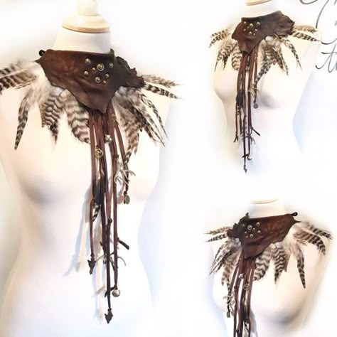 Wild Artwork, Feather Corset, Viking Costume, Fest Outfits, Avatar Dr, Larp Costume, Collar Choker, Fantasias Halloween, Fantasy Costumes