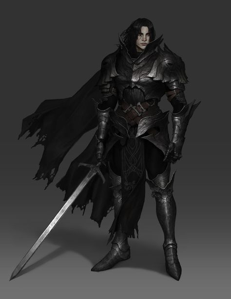 Dark Paladin, Evil Knight, Dark Heaven, Anime Knight, Black Armor, Dark Warrior, Dragon Knight, Knight Art, Alien Concept Art