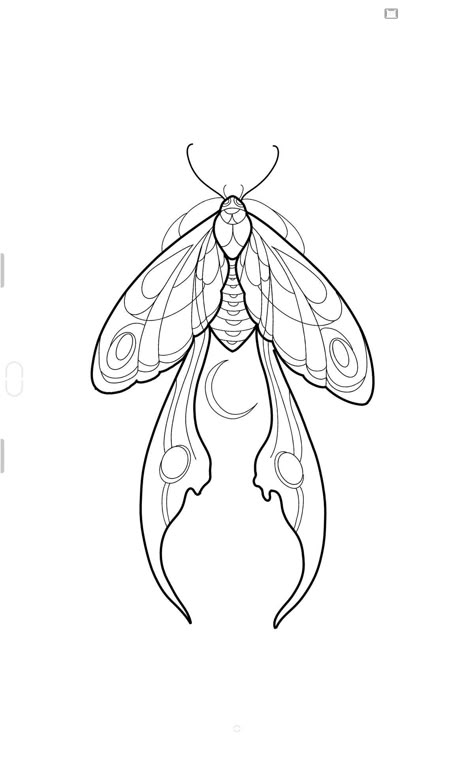 Moth Tattoo Line Art, Moths Tattoo Design, Moth Henna Tattoo, Line Art Stencil, Luna Moth Line Art, Luna Moth Drawing Simple, Lunar Moth Tattoo Design Simple, Cottagecore Line Art, Moth Line Tattoo