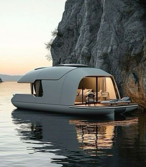 Relatable Images, Lake House Food, Boat House Interior, Earth Bag Homes, Camper Boat, Woodland House, Lake House Food Ideas, Small Cottage Homes, Anime Face