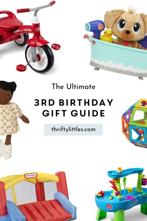 The Ultimate Third Birthday Gift Guide Birthday Gifts For 3 Year Girl, Third Birthday Boys, Third Birthday Girl, 3rd Birthday Boys, Best Toddler Gifts, Birthday Presents For Girls, Toddler Birthday Gifts, Birthday Goodie Bags, Toddler Girl Gifts