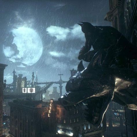 City At Night, Batman Arkham Knight, Arkham Knight, Batman Arkham, Video Game, Batman, The World, Music