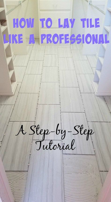 Tile Floor Diy, Bathroom Diy Ideas, How To Lay Tile, Home Remodeling Diy, Diy Tile, Bathroom Diy, Diy And Home Improvement, Up House, Diy Flooring