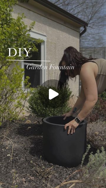 Jenni Fote | Aggressively Relatable DIY on Instagram: "Bring tranquility to your garden with a DIY solar fountain! ⛲️  I wanted to create a budget friendly water feature for our garden so the birds and bees could find a space to rest and recharge. Enter this quick and easy DIY fountain!  This calming water feature is surprisingly easy to make and eco-friendly too. Here’s what I used:  Upcycled planter (found mine at Walmart!) River rock (free from our dry creek bed!) Solar fountain pump (Amazon has tons of options!) Making your own solar fountain is a great way to:  Save money Reduce your environmental impact Add a touch of zen to your outdoor space Plus, it’s a fun project for the whole family!  Would you try making your own solar fountain?    #DIY #solargarden #gardening #waterfeature #u Diy Water Feature Solar Fountain Ideas, Rock Fountains Outdoor, Solar Power Water Feature, Solar Water Fountains Outdoor, Solar Fountains Outdoor Diy, Diy Fountains Backyard, Solar Pumps Garden Fountains, Diy Rock Bubble Fountain, Diy Rock Garden