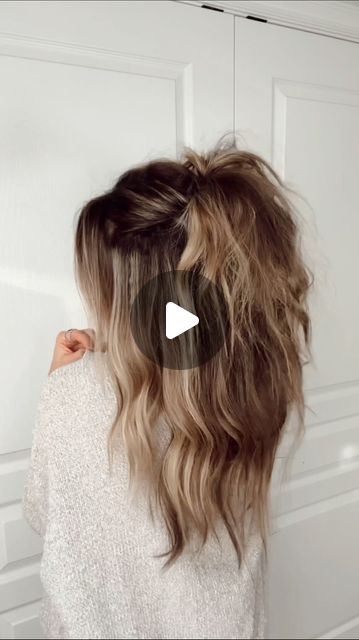 Brooke Roundy Hair Tips Makeup Tips on Instagram: "Which claw clip style will you try?   #clawhairstyle #clawclip #hairhack #hairstyles" Cute Half Up Claw Clip Hairstyles, Teacher Hairstyles Medium Length, Half Bun Claw Clip, Cute Hairstyles Half Up Half Down Claw Clip, Half Updo Medium Length Hair, Half Updo With Claw Clip, Country Updo Hairstyles, Loose Claw Clip Hairstyles, Claw Clip Hairstyles Long Hair Half Up Tutorial