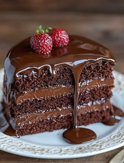 Chocolate Indulgence Cake, Indulgence Cake, Chocolate Delight, Yummy Comfort Food, Sweet Snacks Recipes, Piece Of Cake, Cake Ingredients, Sweet Cakes, Delicious Chocolate