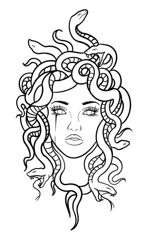 Medusa Drawing, Atlas Tattoo, Tattoo Design For Hand, Medusa Tattoo Design, Nightmare Before Christmas Tattoo, Beginner Tattoos, Medusa Art, Crown Tattoo Design, Cool Tattoo Drawings