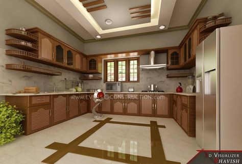 Traditional Indian Kitchen Design, Indian Traditional Kitchen Design, Traditional Kitchen Ideas Indian, Indian Kitchen Design Ideas, Traditional Kitchen Designs, Online Architecture, House Outer Design, Simple Kitchen Design, Traditional Kitchen Design