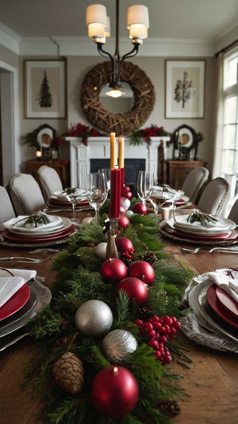 Transform your holiday table into a stunning masterpiece with our creative Christmas Lenox and Thanksgiving tablescapes Elevate your dining experience with elegant simple and easy-to-achieve inspirations that exude chic and burgundy charm Whether it's a round Christmas table or a Thanksgiving feast find your perfect table setting ideas here Burgundy Table Setting, Round Christmas Table, Holiday Tablescape, Tablescape Inspiration, Holiday Tablescapes, Table Setting Ideas, Thanksgiving Tablescapes, Thanksgiving Feast, Setting Ideas