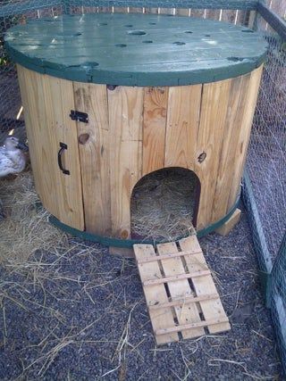 Cable Spool Duck House : 7 Steps (with Pictures) - Instructables Wire Spool Ideas, Cable Spool Ideas, Wooden Spool Ideas, Duck House Plans, Wooden Spool Projects, Spool Projects, Wire Spools, Cable Spools, Spool Ideas