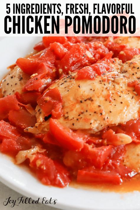 Chicken Pomodoro, Recipes With Diced Tomatoes, Chicken Recipes With Tomatoes, Pomodoro Recipe, Tomatoes Dinner, Keto Meat, Cherry Tomato Recipes, Dairy Free Keto, Fresh Tomato Recipes