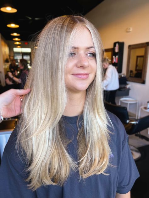 Honey golden blondes natural blonde with money pieces blended blonde teasy lights Blonde With Money Pieces, Long Blonde Hair Cuts, Lived In Blonde, Money Pieces, Goddess Beauty, Blonde Layered Hair, Summer Blonde Hair, Blonde Hair Transformations, Straight Hair Cuts