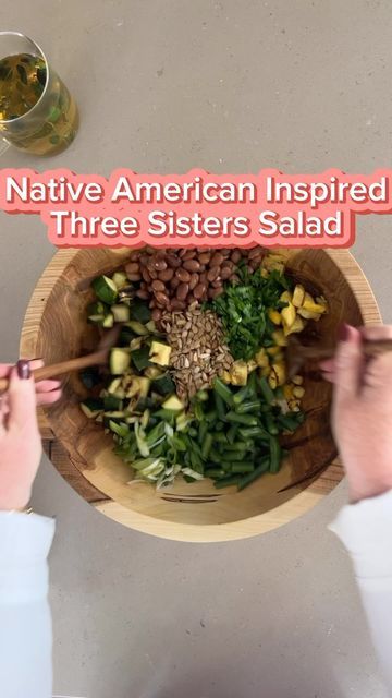 Thanksgiving Salad, Mint Tea, Three Sisters, Cider, Mustard, Native American, Mint, Salad