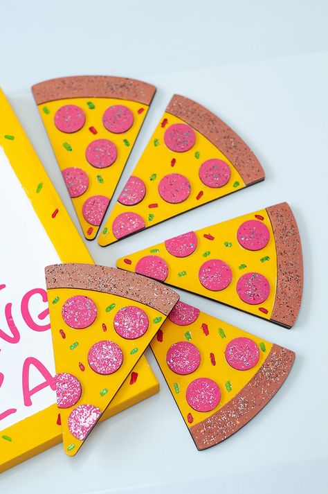 Pizza Craft, Diy Pizza, Pizza Art, Art Supply Organization, Diy Crafts For Kids Easy, Food Crafts, Summer Crafts, How To Make Paper, Craft Tutorials