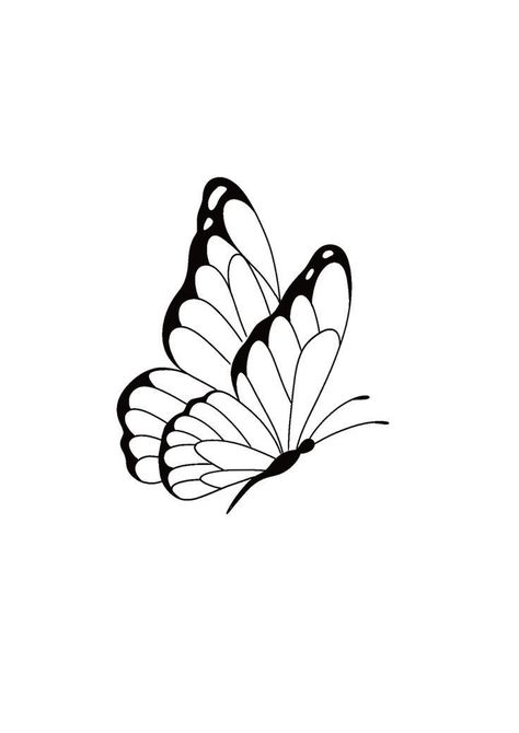 လိပ်ပြာ Tattoo, Small Butterfly Drawing, Butterfly Tattoo Stencil Simple, Butterfly Stencil Tattoo, Butterflies Coloring Pages, Butterfly Drawing Outline, Butterfly Stencils, Butterfly Tattoo Cover Up, Butterfly Tattoos Images