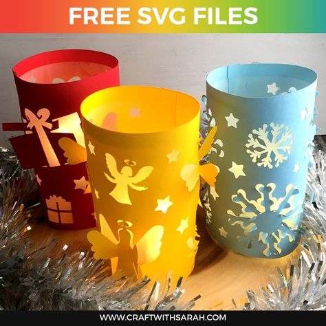 Free SVGs for Cricut Archives | Craft With Sarah Christmas Luminaries, Halloween Photo Booth, Cricut Christmas Ideas, Spiderman Svg, Free Svg For Cricut, Christmas Svgs, Free Crafts, Christmas Cricut, Bow Template