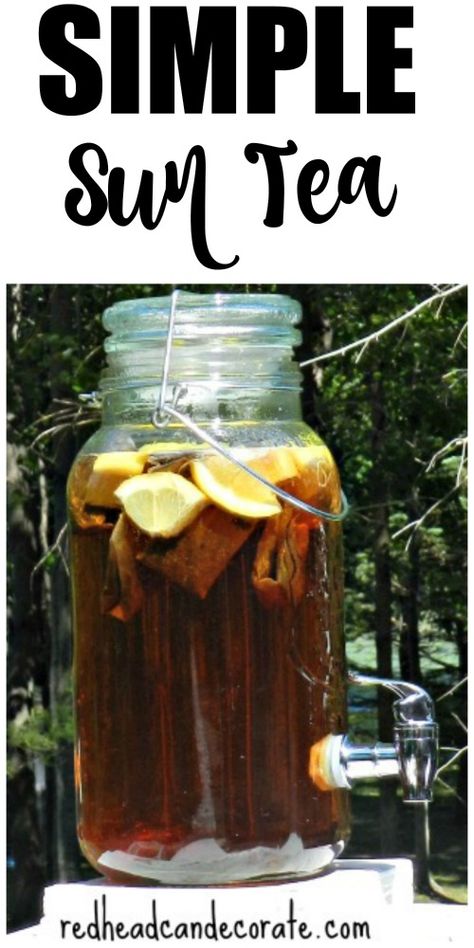 Eclipse Recipes, Phoebe Kate, Sun Tea Recipe, Sun Tea Recipes, Tea Concentrate, Sweet Tea Recipes, Sun Tea, Iced Tea Recipes, Country Cook