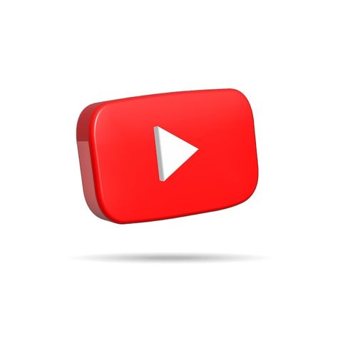 Vector youtube 3d logo vector illustrati... | Premium Vector #Freepik #vector #red #red-background #youtube #youtube-banner Youtube 3d Logo, Logo Design Youtube, Youtube Logo Design, Red Target, Blog Logo Design, Youtube Advertising, Background Youtube, Free Logos, Youtube Logo