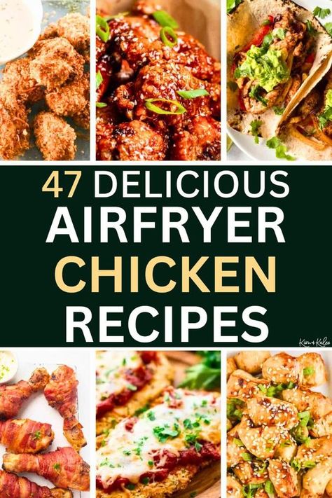 Healthy Chicken Dinner Air Fryer, Chicken In Air Fryer Recipes, Air Fryer Chicken Meals, Air Fryer Whole 30, Chicken Breast Air Fryer Recipes, Chicken Breast Recipes Air Fryer, Easy Air Fryer Dinners, Healthy Air Fryer Meals, Air Fryer Crispy Chicken