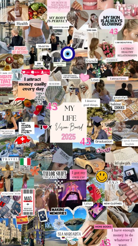 2024 Collage, I Deserve, Model Life, I Am Grateful, Healthy Relationships, Scrapbook Pages, Vision Board, The Creator, Wonder